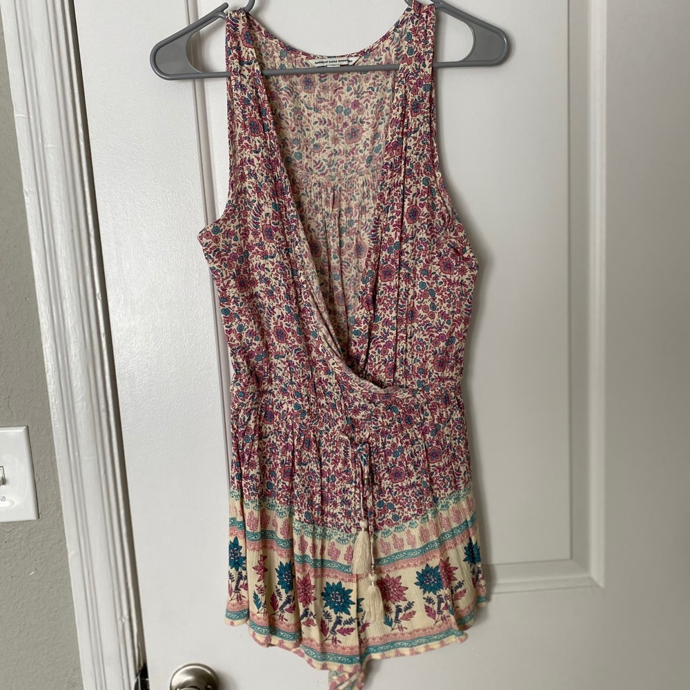 American Eagle Floral Boho Romper